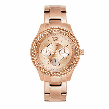 Fossil Damenuhr Stella, QuarzMultifunktionswerk, mm RoségoldEdelstahlgehäuse mit Edelstahlarmband, ES3590 im Sale